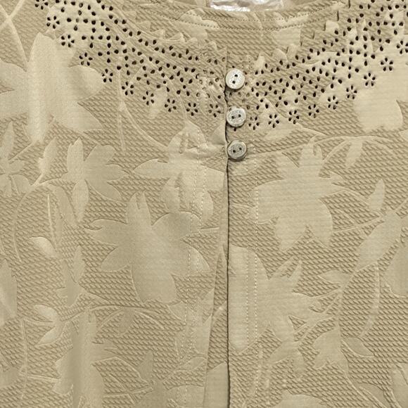 Adriace Dilafield Top Womens Size XXL Green Laser 2fer Long Sleeve Tunic Top - Picture 12 of 16